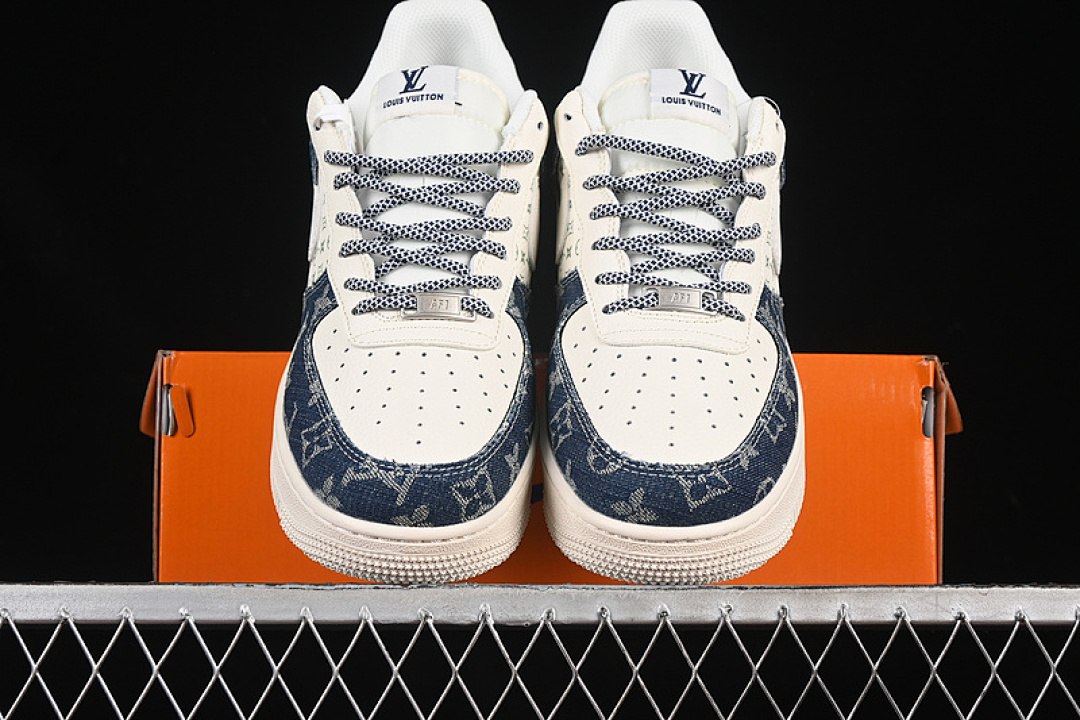 Nike [YX5066-318]-[AIR FORCE 1 07 LOW LV WHITE/GREY/BLUE]-[WOMAN:36-39]-[MAN:40-45] - Image 13
