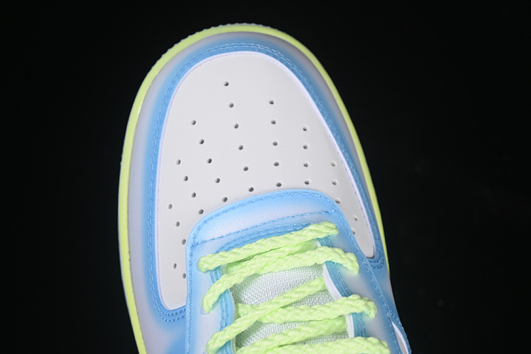 Nike [HJ4399-400]-[AIR FORCE 1 07 LOW PSYCHIC BLUE/CLEAR/WHITE/GLACIER BLUE/BARELY VOLT/GAME (ROYAL]) - Image 10