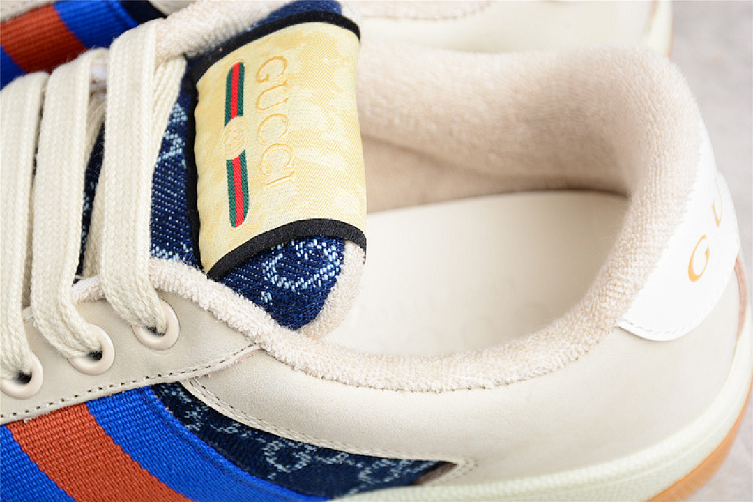 Gucci [GU*CCI DISTRESSED SCREENER SNEAKER BEIGE/NAVY BLUE/RED]-[WOMAN:35-39]-[MAN:40-45] - Image 7