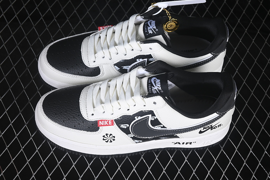 Nike [WY0655-113]-[AIR FORCE 1 07 LOW CASUAL SNEAKERS BLACK/WHITE]-[WOMAN:36-39]-[MAN:40-45] - Image 10