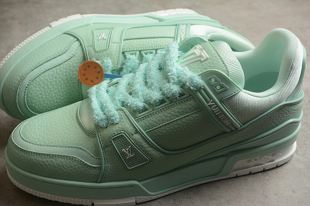 Louis Vuitton [2024TRAINER L*V LOUIS VUITTON TRAINER GREEN/WHITE]-[WOMAN:35-39]-[MAN:40-45] - Image 9