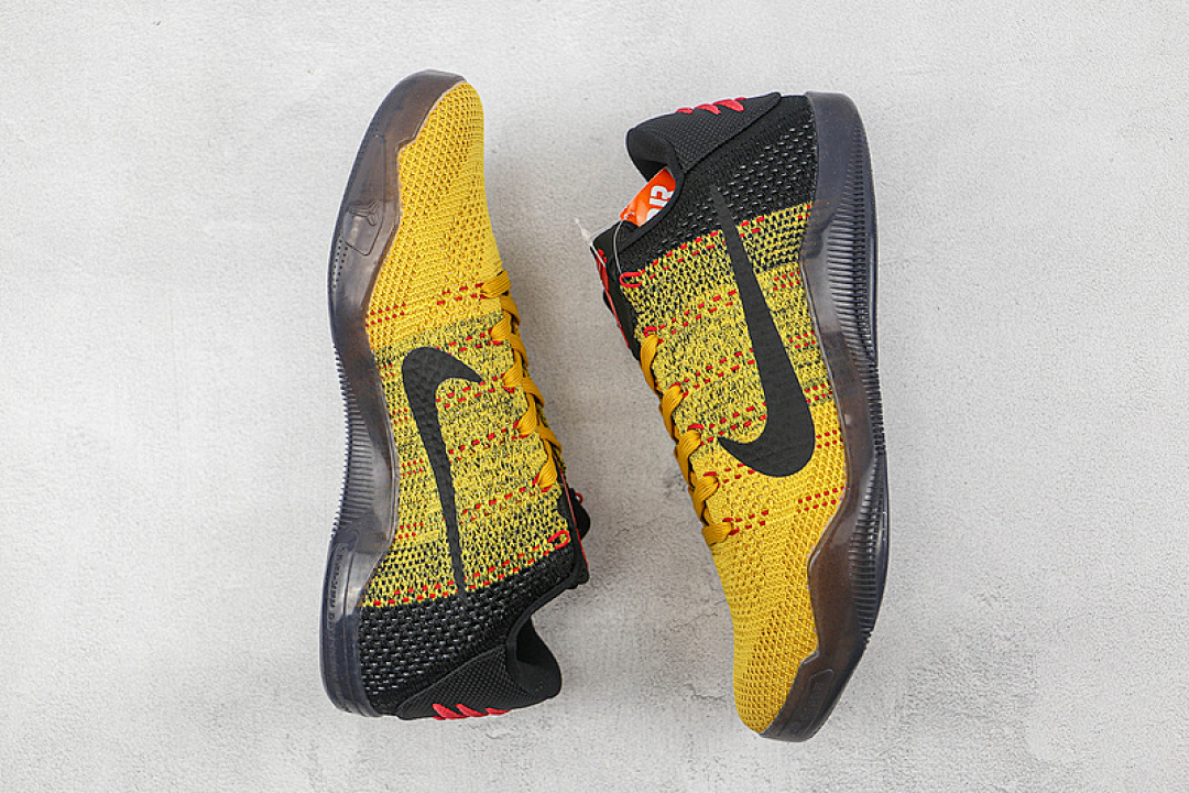 Nike [822675-706]-[KOBE 11 ELITE LOW BRUCE LEE UNIVERSITY GOLD/UNIVERSITY RED-BLACK]-[MAN:40-46] - Image 2