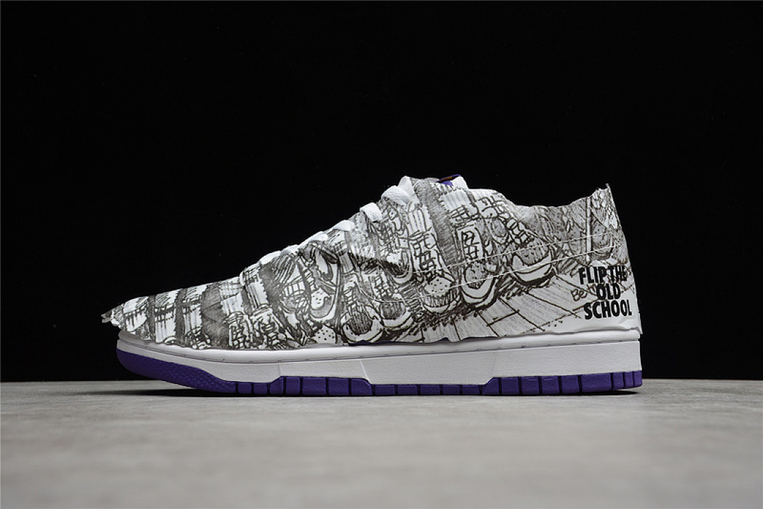 Purple [DJ4636-100]-[SB DUNK LOW FLIP THE OLD SCHOOL WHITE/VARSITY PURPLE/VARSITY MAIZE/BLACK], photo 1