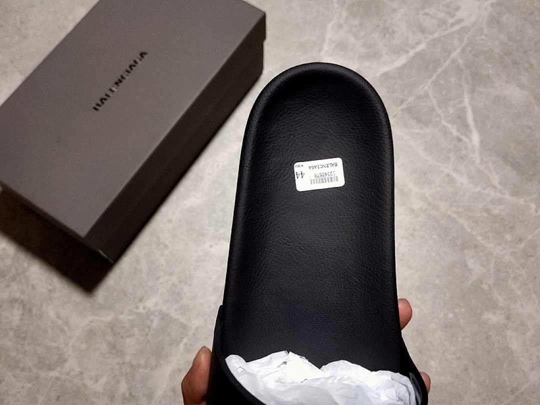 Balenciaga [BA*LEN*CIAGA LOGO POOL SIDES BLACK/BLACK/BLUE]-[WOMAN:35-39]-[MAN:40-45] - Image 4