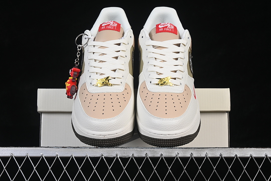 Nike [NH0601-537]-[AIR FORCE 1 07 LOW WHITE/BROWN/GREEN/RED]-[WOMAN:36-39]-[MAN:40-45] - Image 13