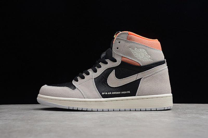 Jordan AIR Jordan 1 RETRO HIGH NEUTRAL GREY/BLACK-HYPER CRIMSON-WHITE · 555088-018, photo 1