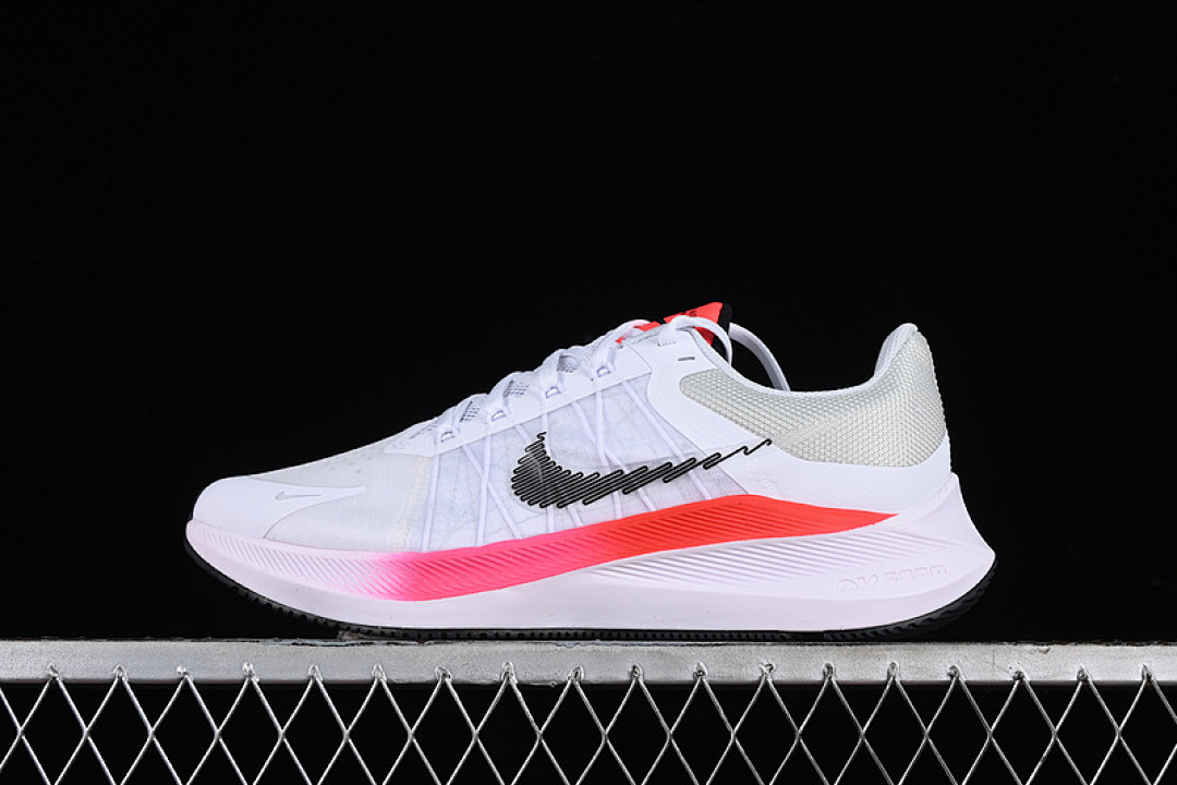Unbranded [CW3419-100]-[ZOOM WINFLO 8 RAWDACIOUS WHITE/BRIGHT CRIMSON/TOTAL ORANGE/BLACK]-[MAN:39-46], photo 1