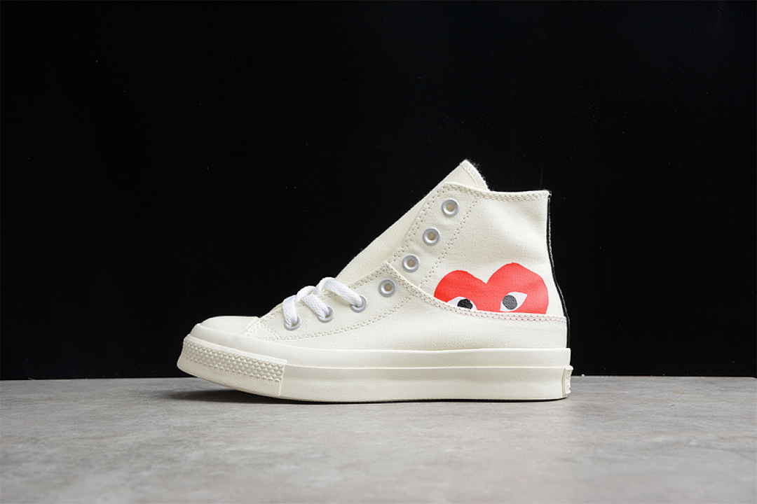 Converse [1CL877]-[CHUCK TAYLOR ALL-STAR 70S HIGH X PLAY COMME DES GARÇONS WHITE/WHITE/RED], photo 1