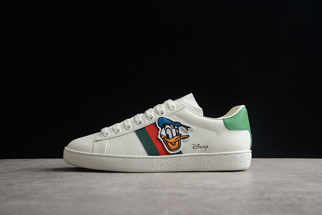 Gucci Gucci [ ACE EMBROIDERED LOW-TOP SNEAKER WHITE/NAVY BLUE/GREEN]-[WOMAN:35-39]-[MAN:40-44], photo 1
