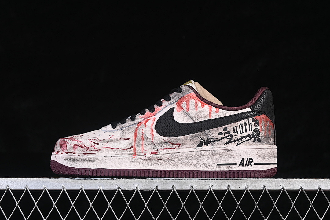 Nike [XL2132-888]-[AIR FORCE 1 07 LOW LOW-TOP CASUAL SNEAKERS PINK/BLACK]-[WOMAN:36-39]-[MAN:40-45] - Image 2