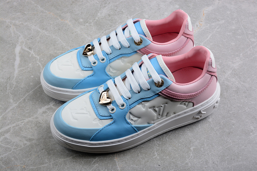 Louis Vuitton [L*V LOW SKATE SHOES WHITE/LIGHT PINK/SKY BLUE]-[WOMAN:35-40] - Image 11