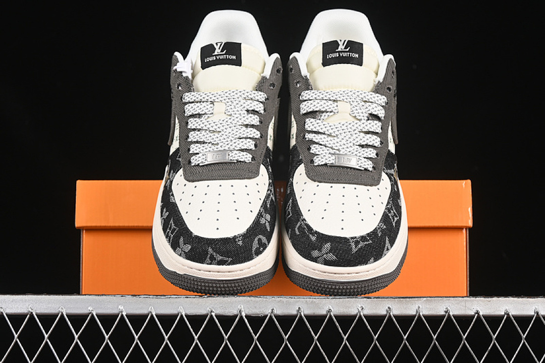 Nike [JJ2508-703]-[AIR FORCE 1 07 LOW LV WHITE/GREY/BLACK/GOLD]-[WOMAN:36-39]-[MAN:40-45] - Image 13