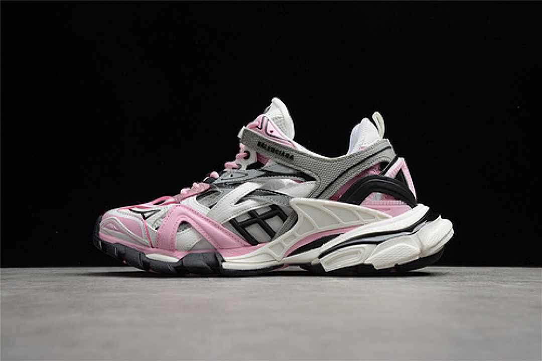 Unbranded [568614-W3AE2-5291]-[BA*LEN*CIAGA TRACK TRAINERS LIGHT GREY/BLACK/PINK-WHITE]-[UNISEX:35-46], photo 1