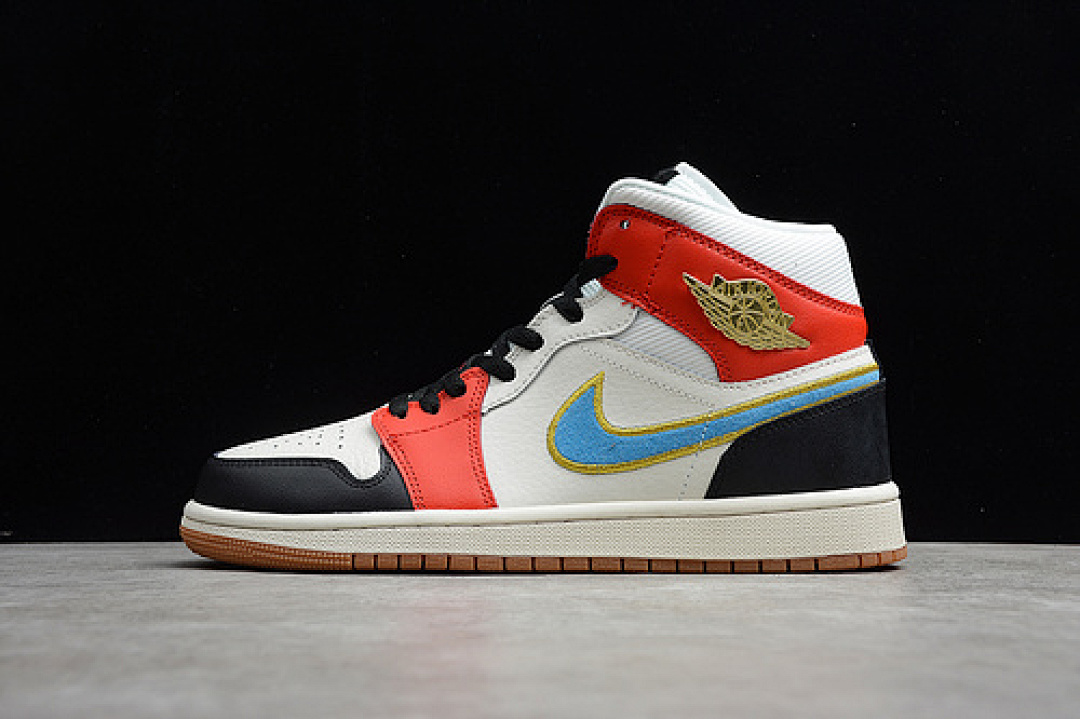 Jordan [DC1426-100]-[AIR JORDAN 1 MID SE SAIL/METALLIC GOLD/GYM RED/BLACK]-[UNISEX:36-46], photo 1