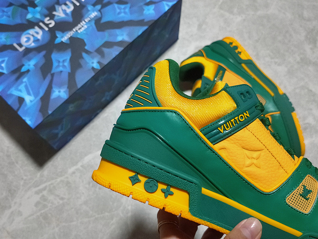 Louis Vuitton [L*V 2021 TRAINER SNEAKERS YELLOW/GREEN/YELLOW]-[MAN:38-45] - Image 5