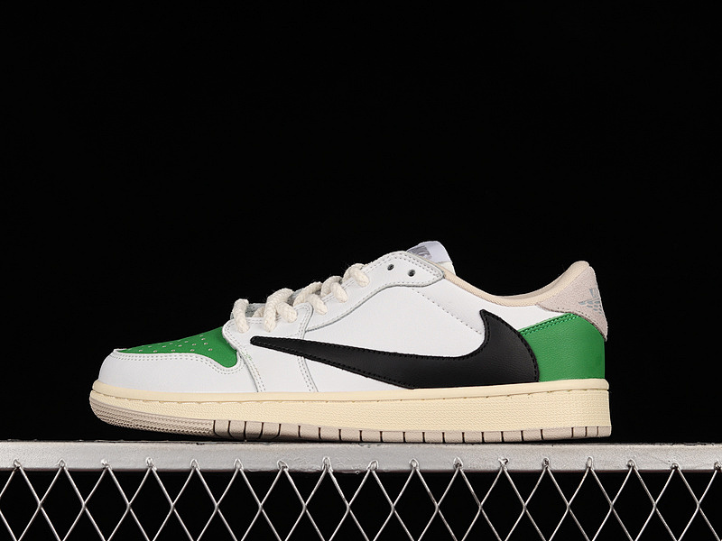 Jordan TRAVIS SCOTT X FRAGMENT AIR Jordan 1 LOW WHITE/BLACK/GREEN · DM7866-716, photo 1