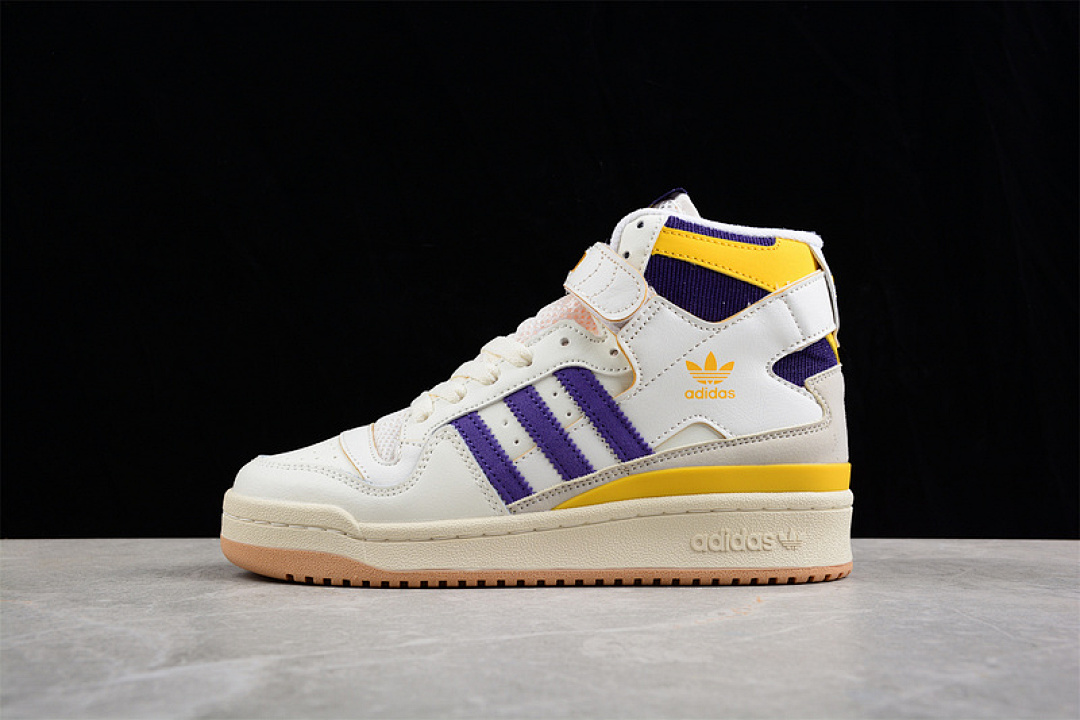 Purple [GX9054]-[FORUM 84 HIGH LAKERS CREAM WHITE/COLLEGIATE PURPLE-COLLEGIATE GOLD]-[UNISEX:36-45], photo 1