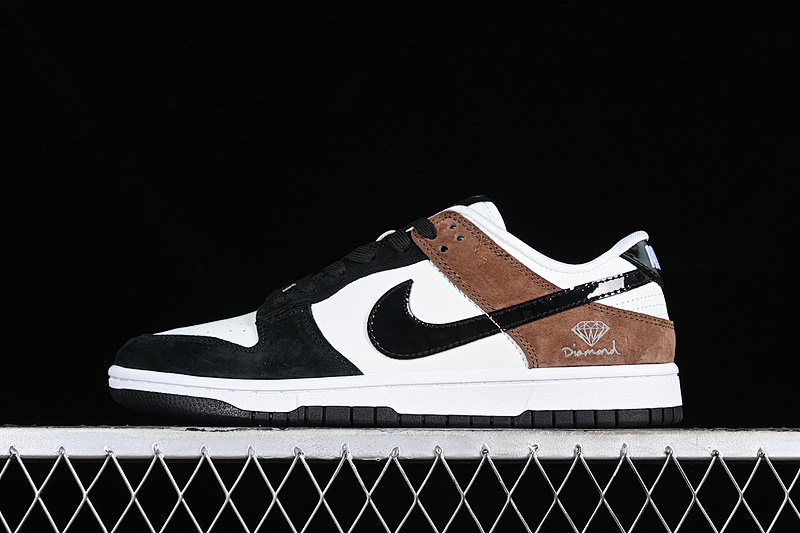Nike SB DUNK LOW TOP CASUAL SNEAKERS WHITE/BLACK/BROWN · FC1688-125, photo 1