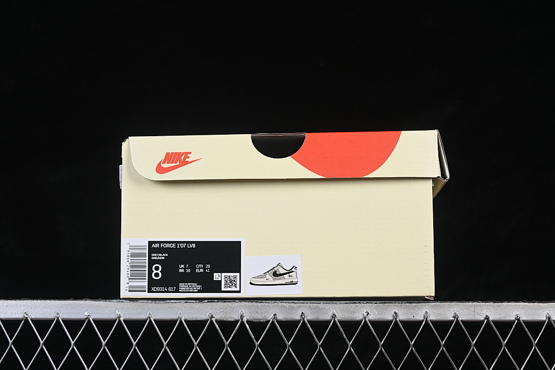 Nike [XD9314-617]-[AIR FORCE 1 07 LOW WHITE/GREY/BLACK]-[WOMAN:36-39]-[MAN:40-45] - Image 12