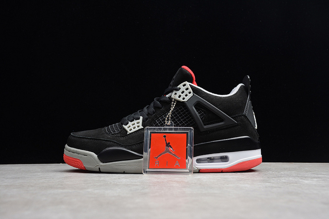 Jordan [308497-089]-[AIR JORDAN 4 RETRO BRED BLACK/CEMENT GREY-FIRE RED]-[MAN:40-47.5]-[OG00218], photo 1
