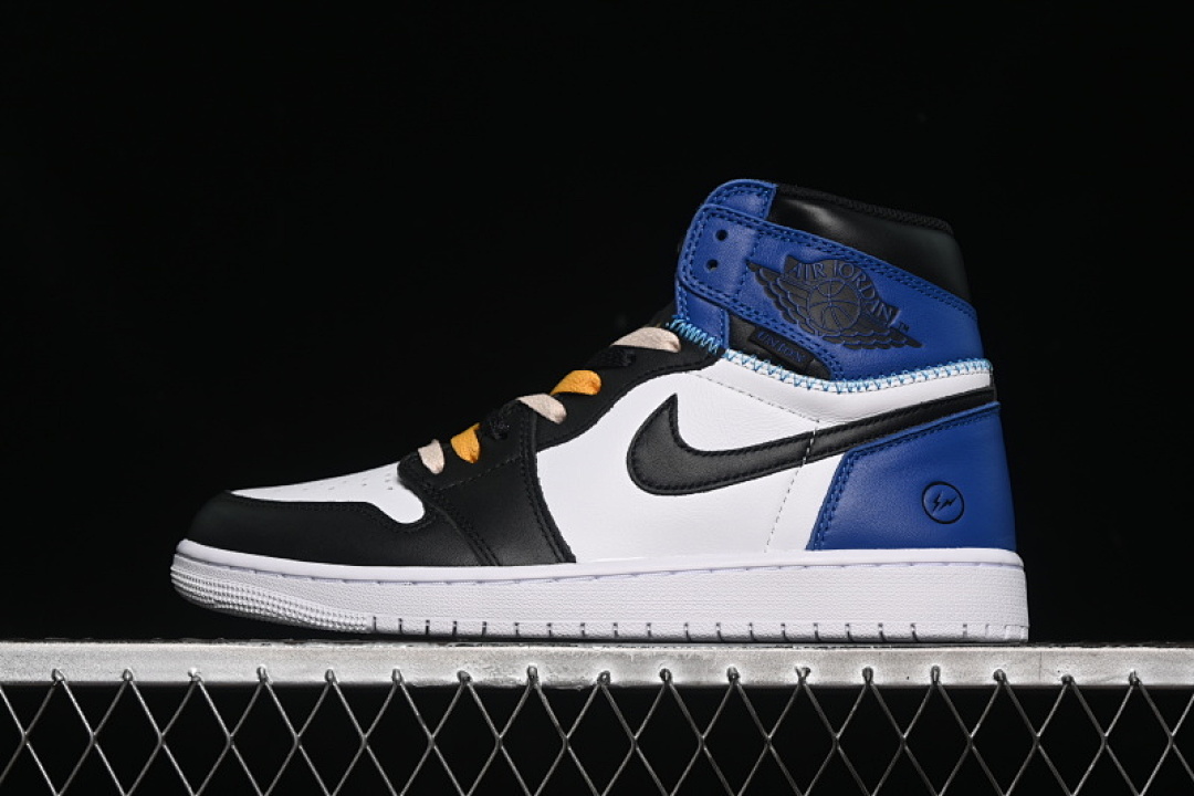 Jordan [IO7847-001]-[FRAGMENT X UNION AIR JORDAN 1 RETRO WHITE/BLACK/BLUE/YELLOW]-[UNISEX:36-47.5], photo 1