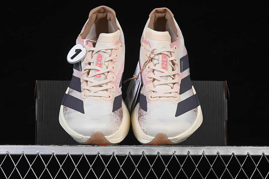 Adidas [JR6367]-[ADIOS 4 M LIGHTWEIGHT RUNNING SHOES PINK/BLACK/BEIGE]-[WOMAN:39]-[MAN:40-46] - Image 12