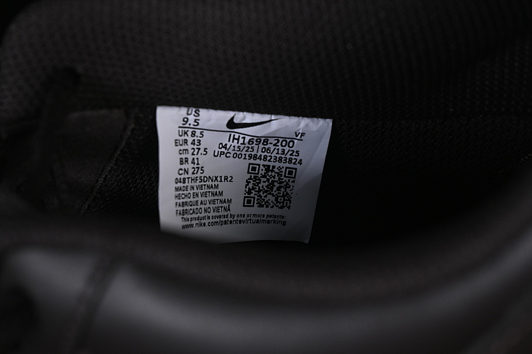 Nike [IH1698-200]-[AIR FORCE 1 07 LOW BLACK/BLACK/BLACK]-[WOMAN:38.5-39]-[MAN:40-48.5] - Image 6