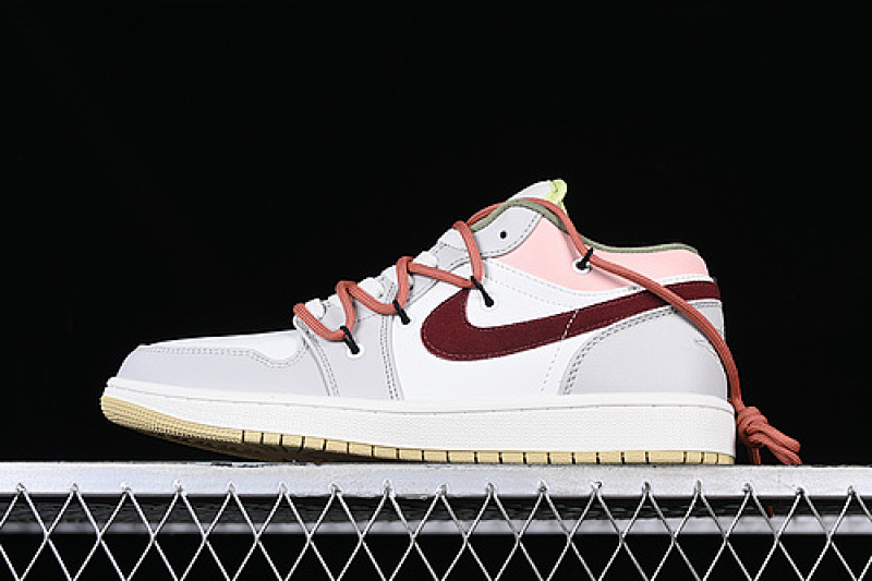 Jordan AIR Jordan 1 LOW WHITE/GREY/PINK/RED · FD9906-131, photo 1