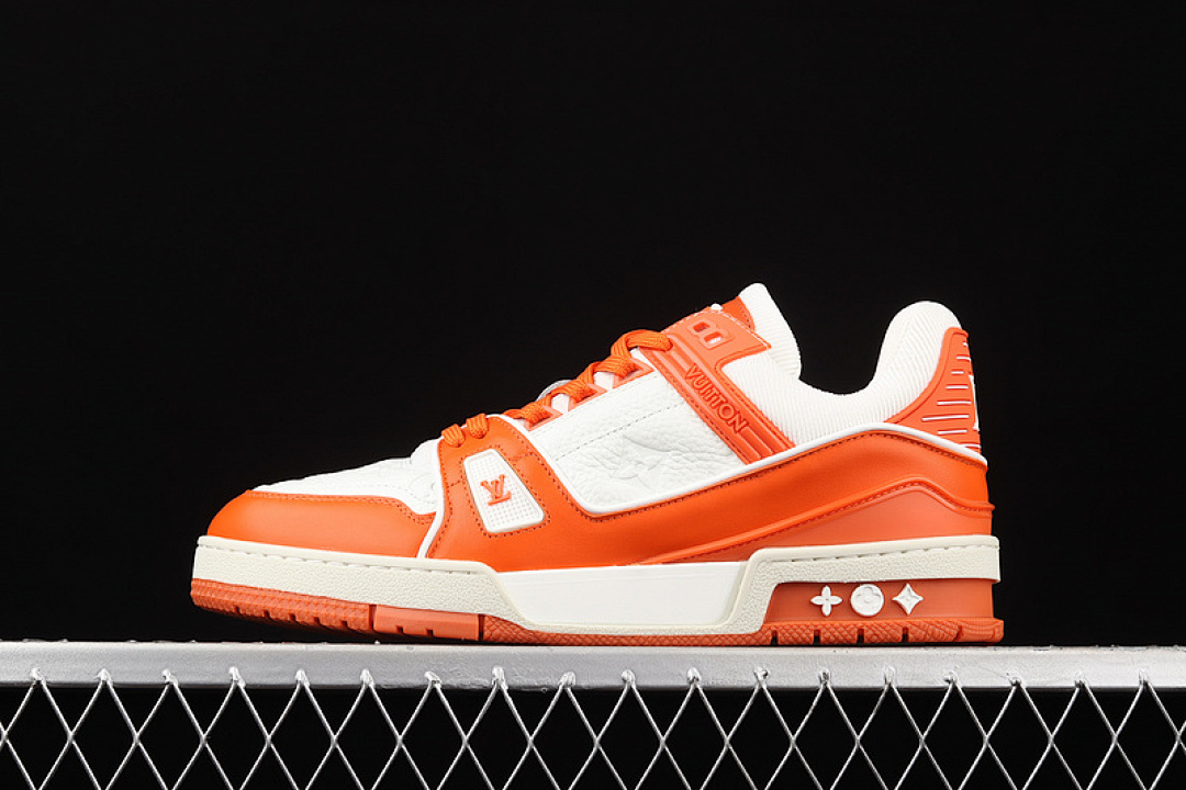 Louis Vuitton Louis Vuitton [L*V 2021SS TRAINER SHOES WHITE/ORANGE/WHITE]-[MAN:38-45], photo 1