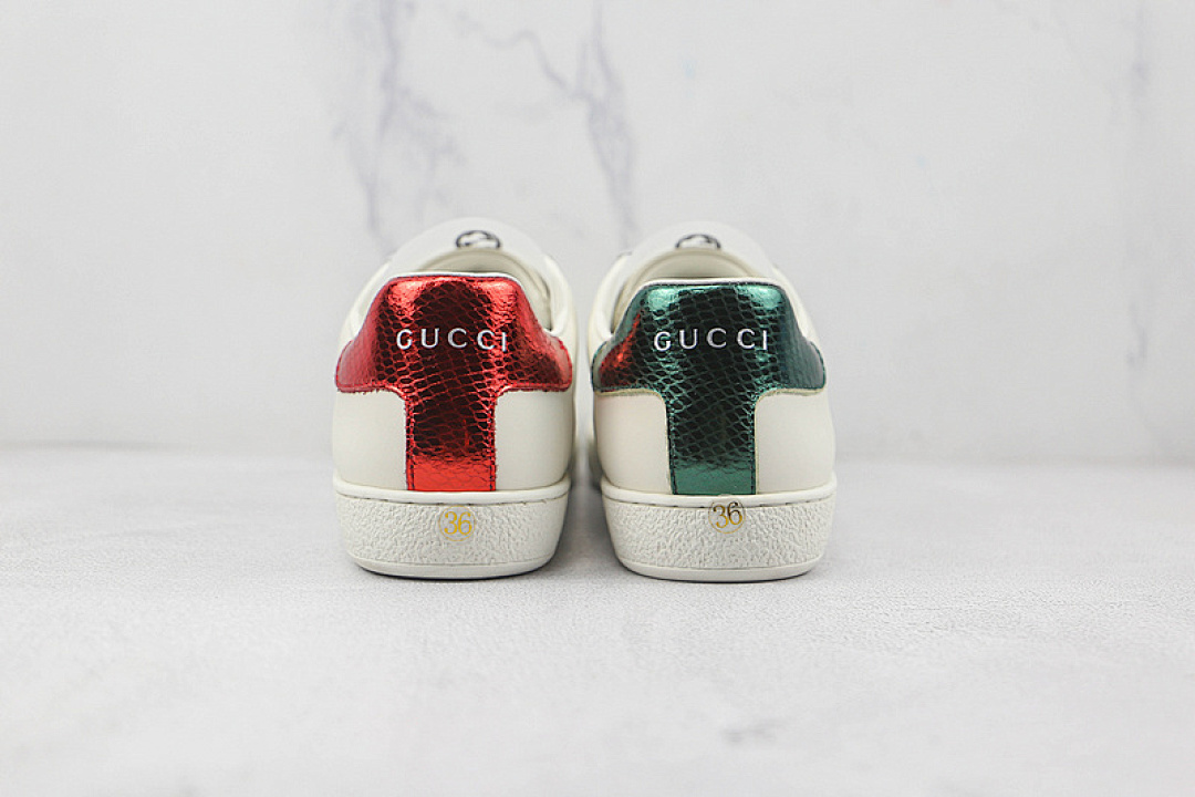 Gucci [GU*CCI ACE EMBROIDERED LOW-TOP SNEAKERS WHITE/GREEN/RED]-[WOMAN:35-39]-[MAN:40-44] - Image 9