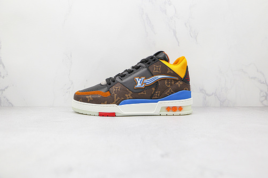 Louis Vuitton [L*V 2020 TRAINER SHOES BROWN/BLUE/WHITE-YELLOW]-[MAN:39-45] - Image 2