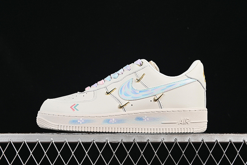 Nike Nike AIR FORCE 1 07 LOW MONET IMPRESSION WHITE/BLUE/PINK/GOLD · FV3654-211, photo 1