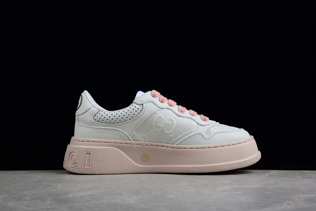 Chanel [GU*CCI SCREENER GG HIGH-TOP SNEAKER WHITE/WHITE/PINK]-[WOMAN:35-39]-[MAN:40-44] - Image 12