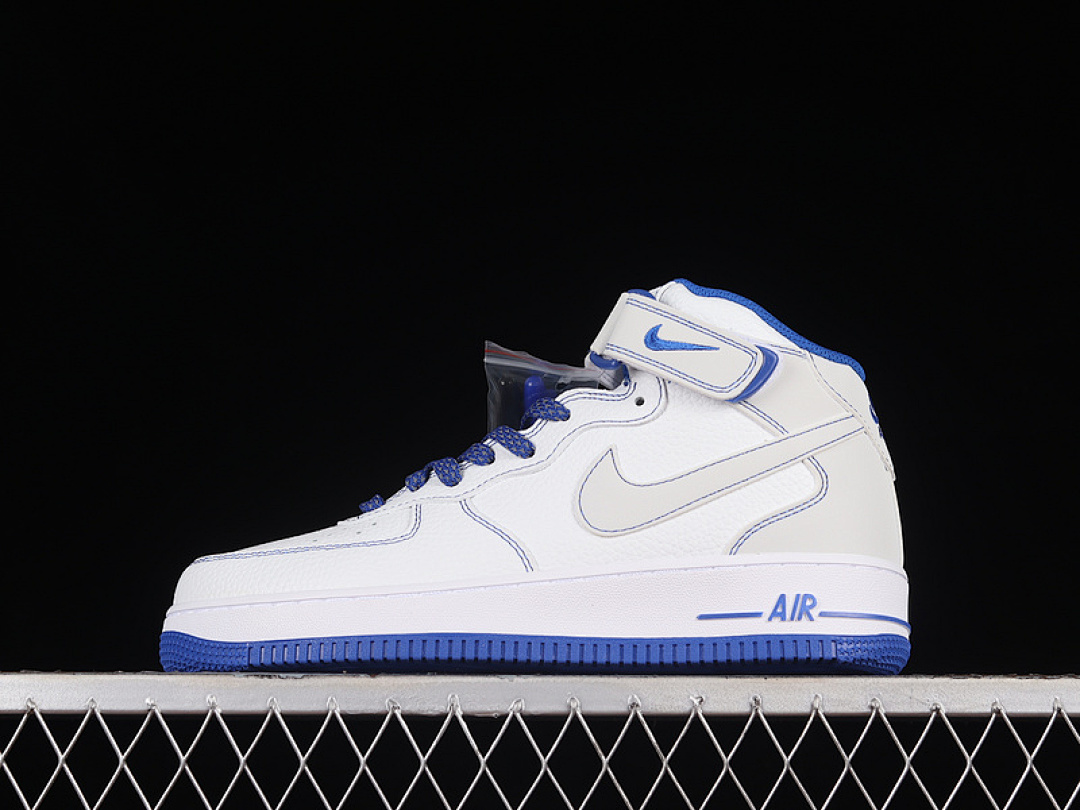 Nike [MK0619-233]-[AIR FORCE 1 MID 07 WHITE/DARK BLUE/WHITE]-[WOMAN:36-39]-[MAN:40-45], photo 1