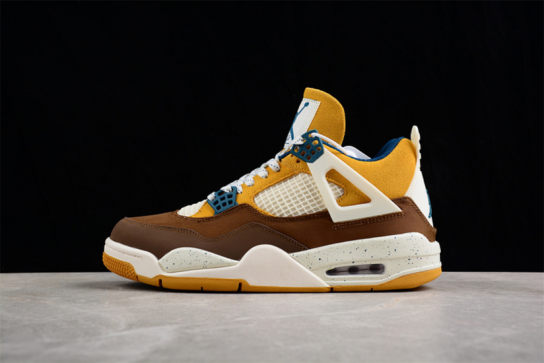 Jordan AIR Jordan 4 RETRO GS CACAO WOW/GEODE TEAL/ALE BROWN/TWINE/SAIL · FB2214-200, photo 1