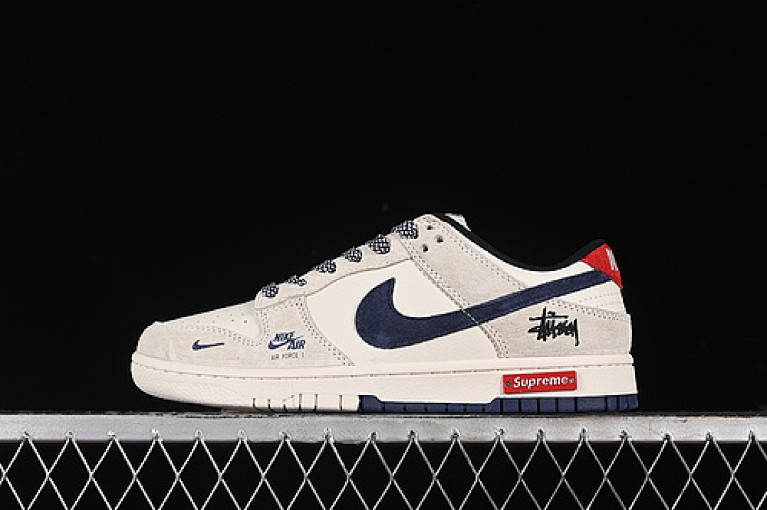 Supreme [SJ2068-301]-[SB DUNK LOW SUPREME OFF WHITE/GREY/BLUE/RED]-[WOMAN:36-39]-[MAN:40-45], photo 1