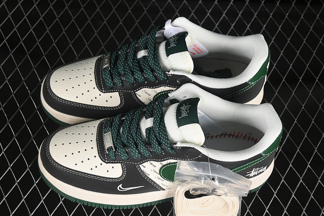 Nike [XS1958-572]-[AIR FORCE 1 07 LOW WHITE/BLACK/GREEN]-[WOMAN:36-39]-[MAN:40-45] - Image 11