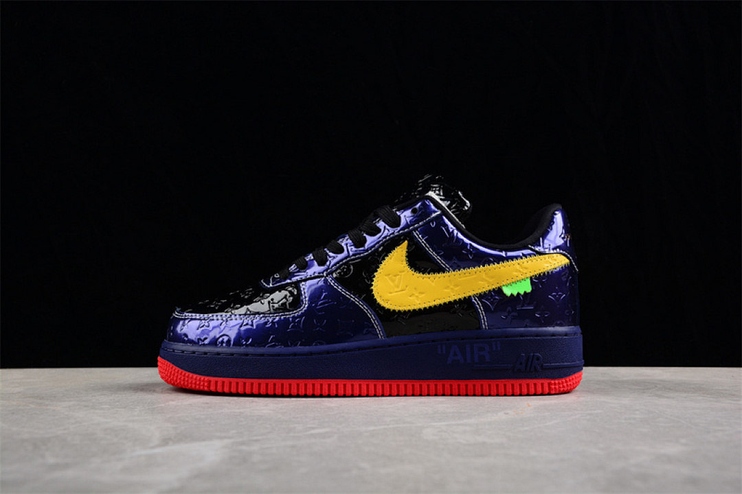 Purple [L*V X AIR FORCE 1 LOW 07 BLACK/DARK PURPLE/YELLOW]-[WOMAN:35-39]-[MAN:40-48], photo 1