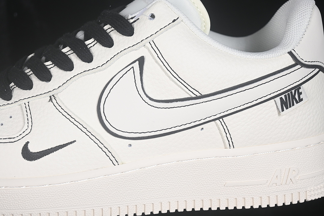 Nike [DN9688-118]-[AIR FORCE 1 07 LOW CASUAL SNEAKERS WHITE/BLACK]-[WOMAN:36-39]-[MAN:40-45] - Image 7