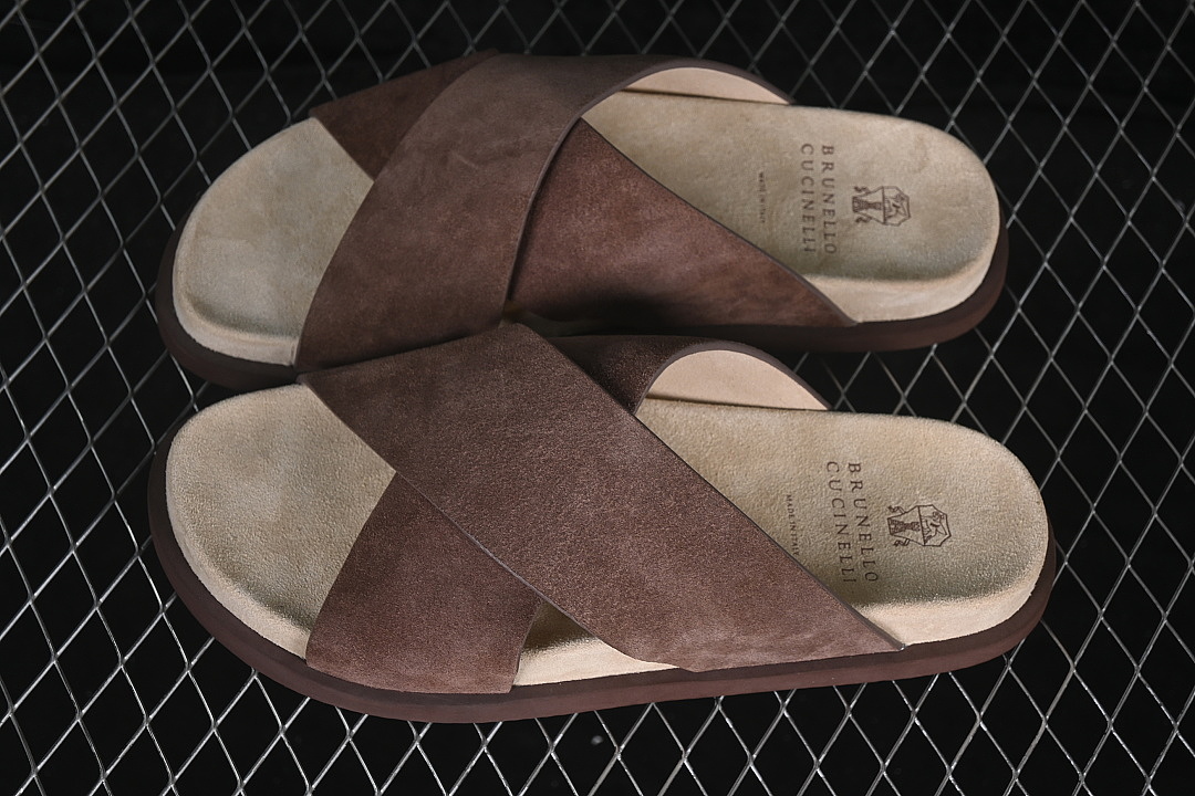 Unbranded [MZUSOLY327CAY70]-[BRUNELLO CUCINELLI FLIP FLOPS COFFEE/CHOCOLATE]-[WOMAN:39]-[MAN:40-45] - Image 8