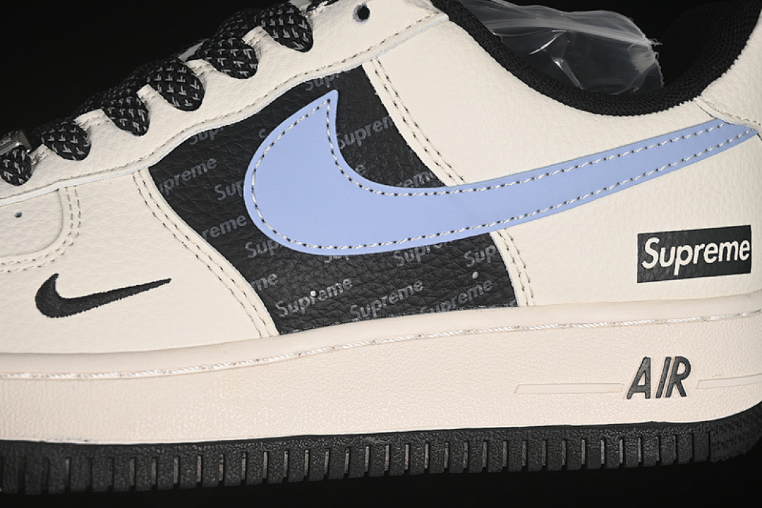 Nike [ZH2598-311]-[AIR FORCE 1 07 LOW SUPREME OFF WHITE/BLUE/GREY]-[WOMAN:36-39]-[MAN:40-45] - Image 8