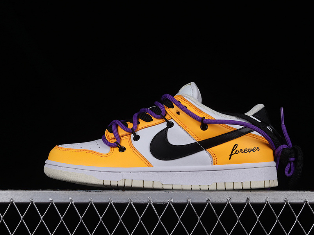 Purple Nike DUNK LOW COCONUT MILK WHITE/BLACK/YELLOW/PURPLE · DJ6188-100, photo 1