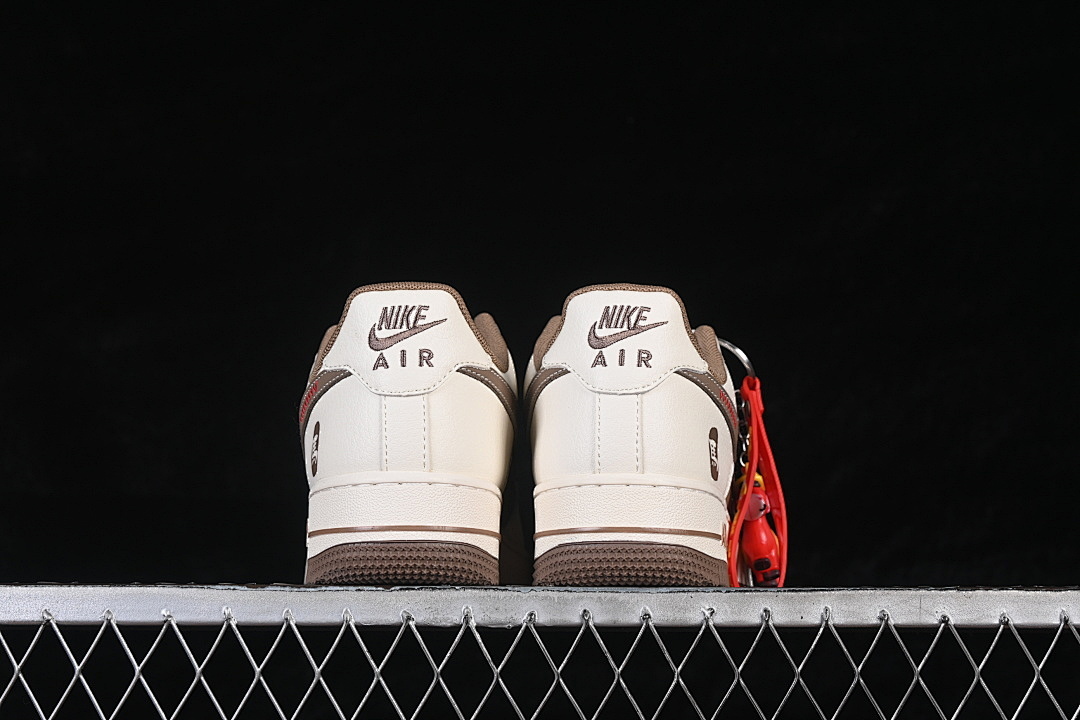 Nike [XD0028-017]-[AIR FORCE 1 07 LOW CASUAL SNEAKERS WHITE/BROWN]-[WOMAN:36-39]-[MAN:40-45] - Image 14