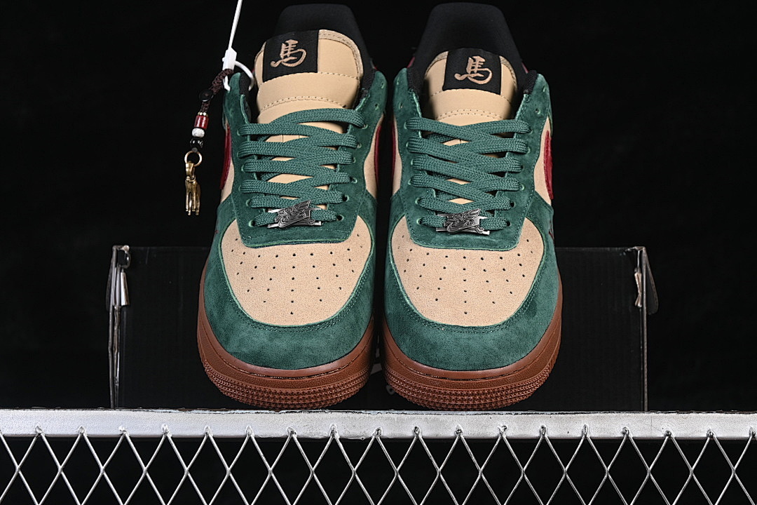 Nike [XY9025-006]-[AIR FORCE 1 07 LOW CASUAL SNEAKERS BROWN/GREEN/RED]-[WOMAN:36-39]-[MAN:40-45] - Image 13