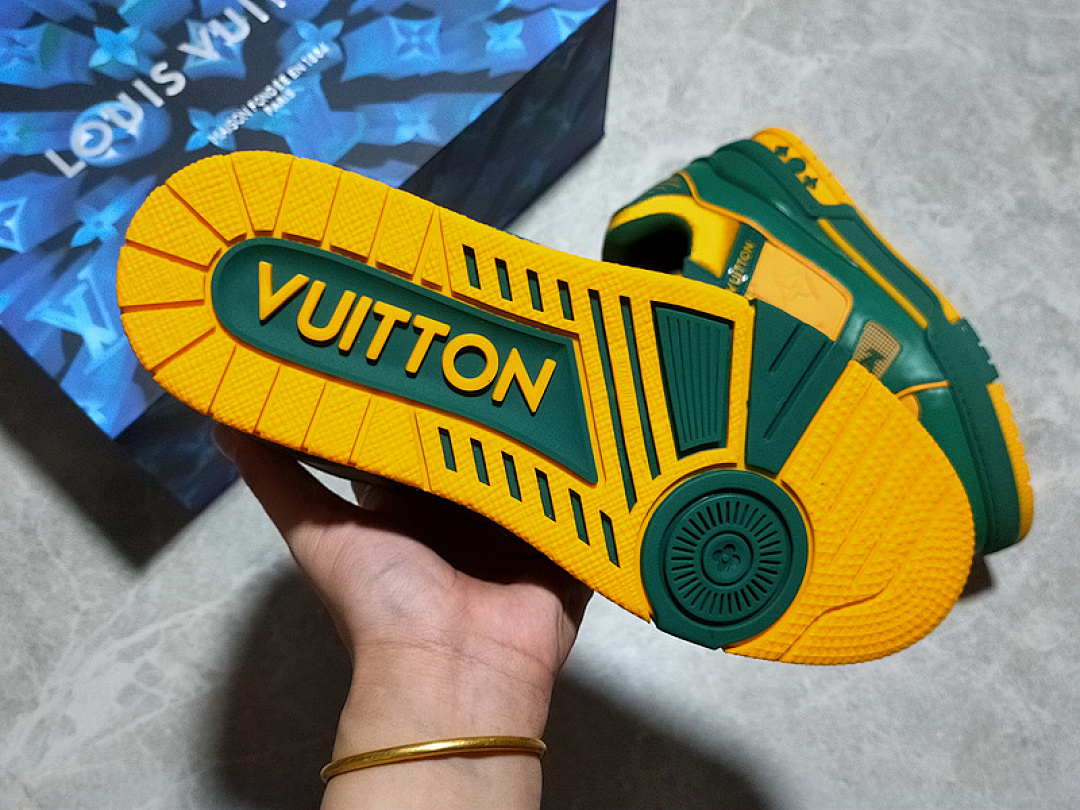 Louis Vuitton [L*V 2021 TRAINER SNEAKERS YELLOW/GREEN/YELLOW]-[MAN:38-45] - Image 3