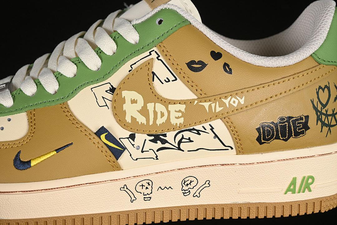 Nike [XL2321-666]-[AIR FORCE 1 07 LOW CHIVALRY BROWN/GREEN]-[WOMAN:36-39]-[MAN:40-45] - Image 8