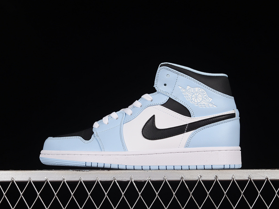 Jordan [555112-401]-[AIR JORDAN 1 MID GS ICE BLUE/BLACK/SAIL/WHITE]-[WOMAN:36-39]-[MAN:40-46], photo 1