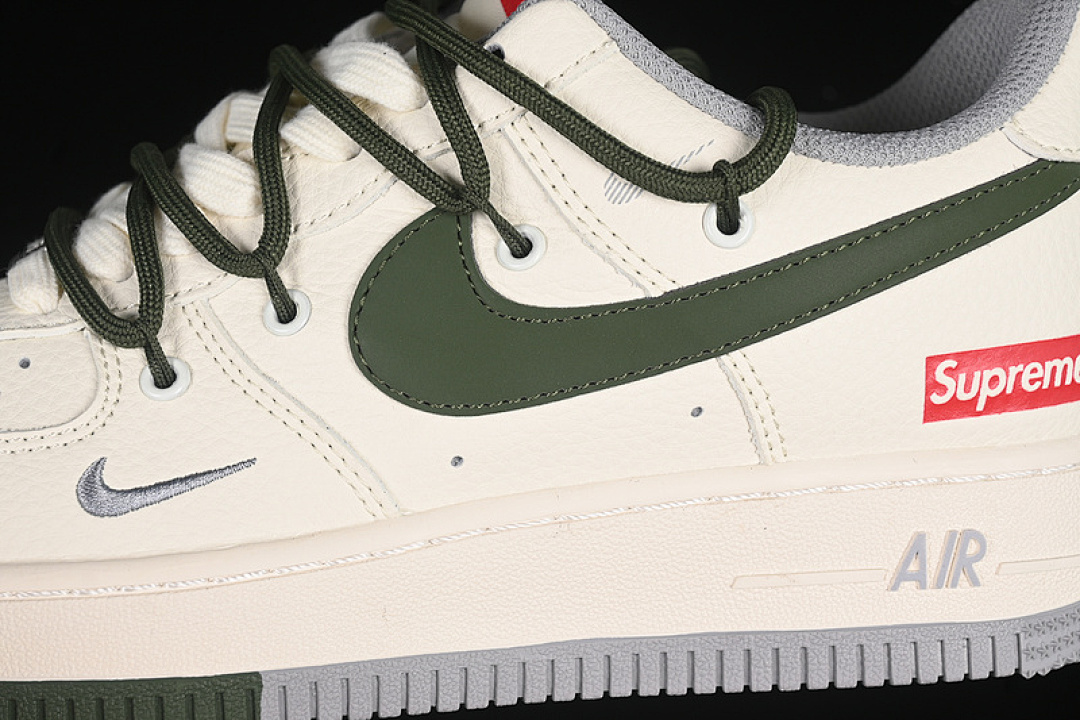 Nike [DM6868-070]-[AIR FORCE 1 07 LOW SUPREME GREY/BLACK/GREEN/BEIGE]-[WOMAN:36-39]-[MAN:40-45] - Image 8