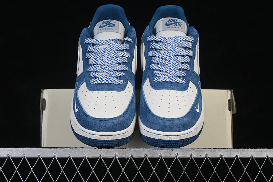 Nike [SS1979-010]-[AIR FORCE 1 07 LOW WHITE/BLUE/GREY]-[WOMAN:36-39]-[MAN:40-45] - Image 13
