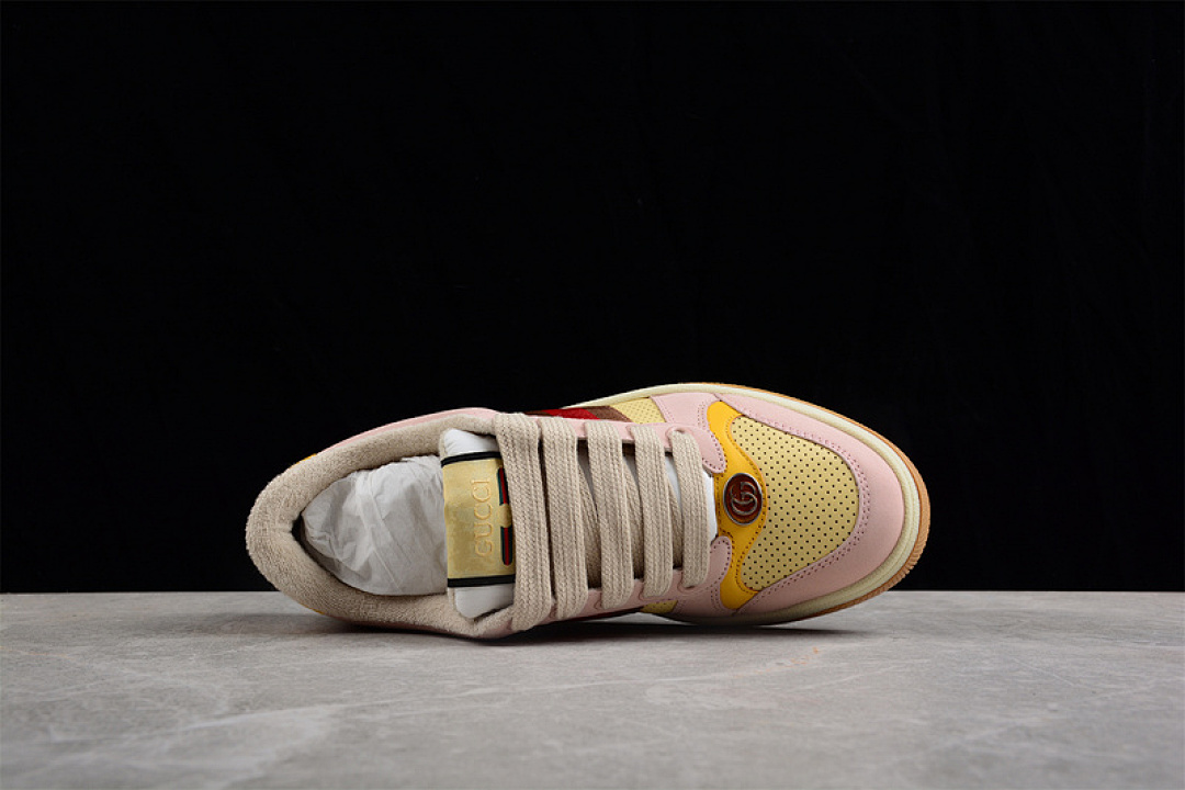 Gucci [GU*CCI ACE EMBROIDERED LOW-TOP LIGHT PINK/YELLOW/BEIGE]-[WOMAN:35-40] - Image 14